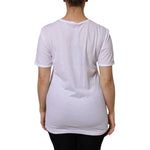 Dolce & Gabbana White Cotton Short Sleeves V-Neck Top T-shirt TSH87388-38