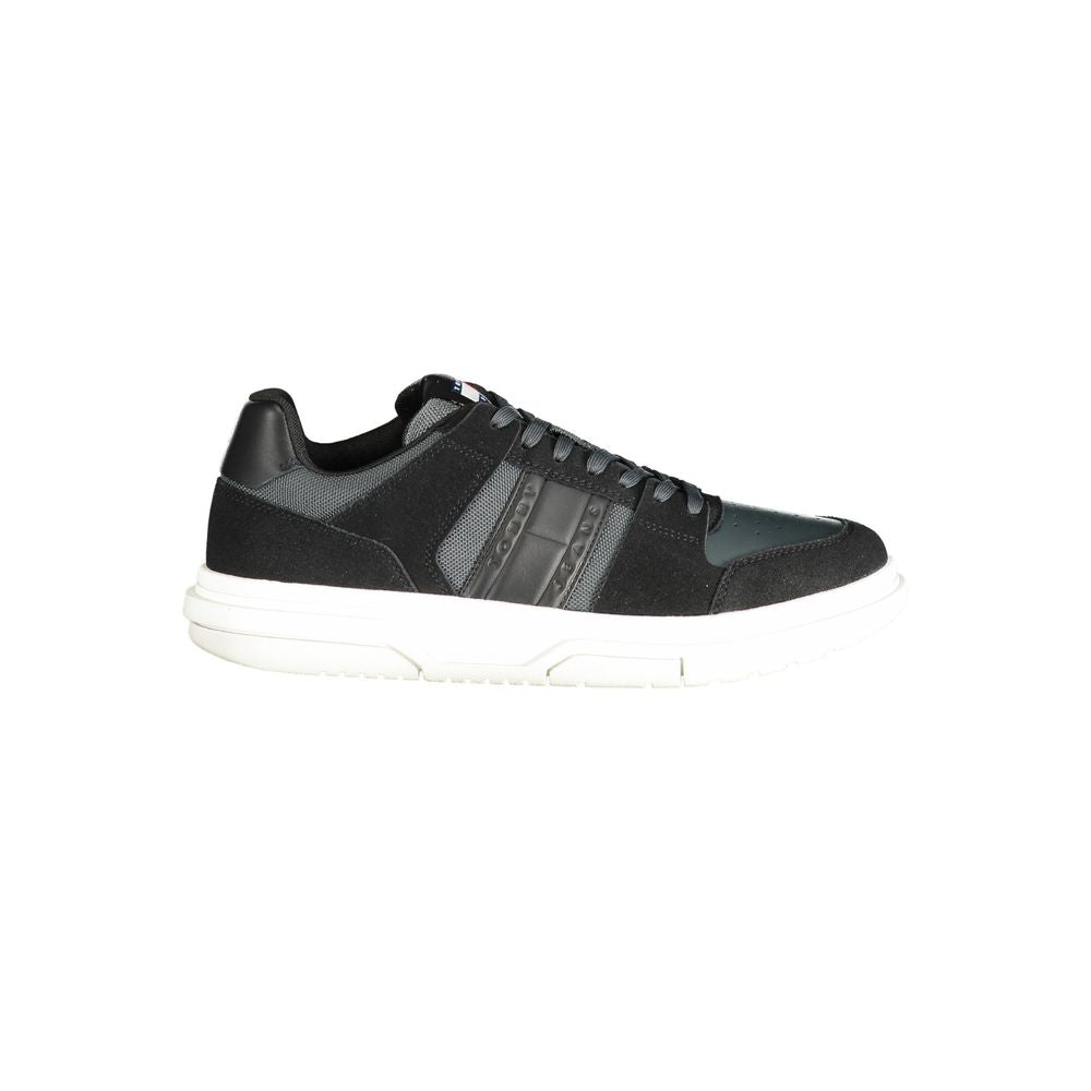 Tommy Hilfiger Black Leather Men Sneaker TO-33489-EU40/US7