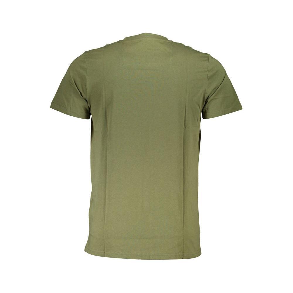 Cavalli Class Green Cotton Men T-Shirt