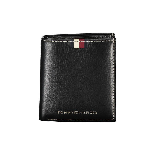 Tommy Hilfiger Black Leather Men Wallet TO-25993