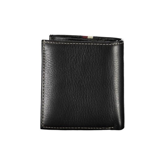Tommy Hilfiger Black Leather Men Wallet TO-25993