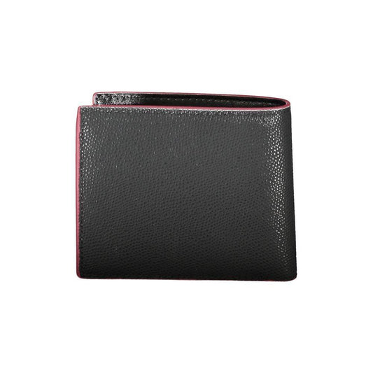 Tommy Hilfiger Elegant Black Leather Wallet TO-27529