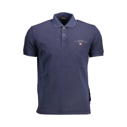 Napapijri Blue Cotton Men Polo Shirt