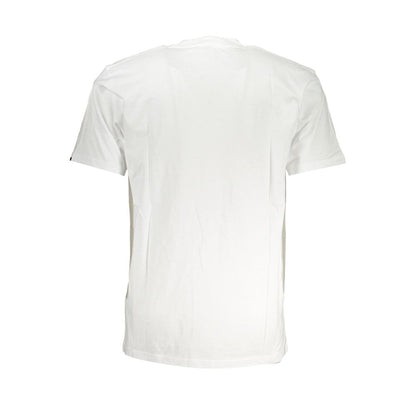 Back view of Vans White Cotton Men T-Shirt showcasing its simple, classic design in pure cotton.