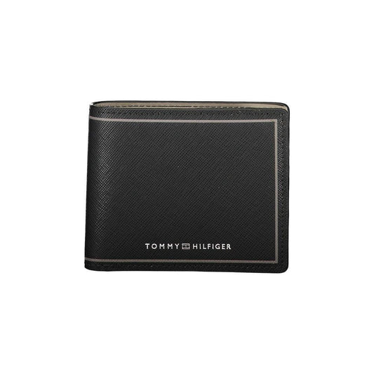 Tommy Hilfiger Black Leather Double Card Wallet TO-27167