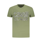 Cavalli Class Green Cotton Men T-Shirt