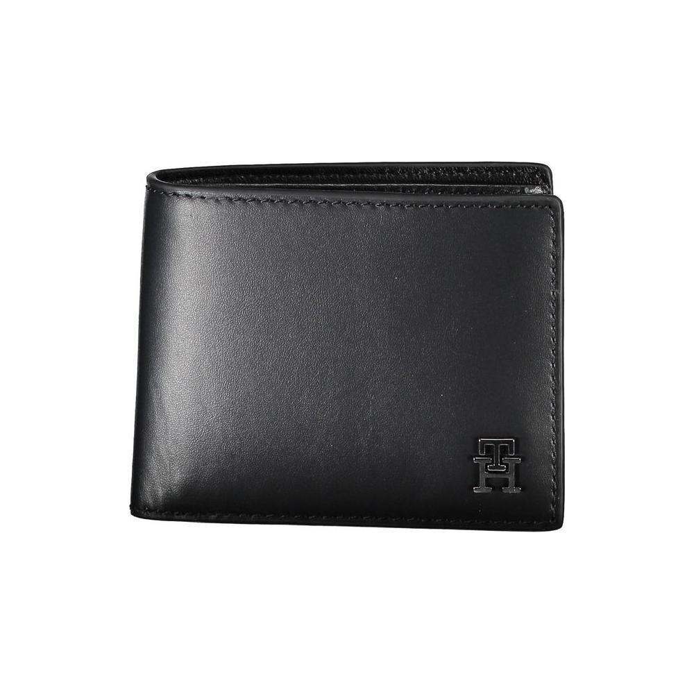 Tommy Hilfiger Black Leather Men Wallet TO-38112