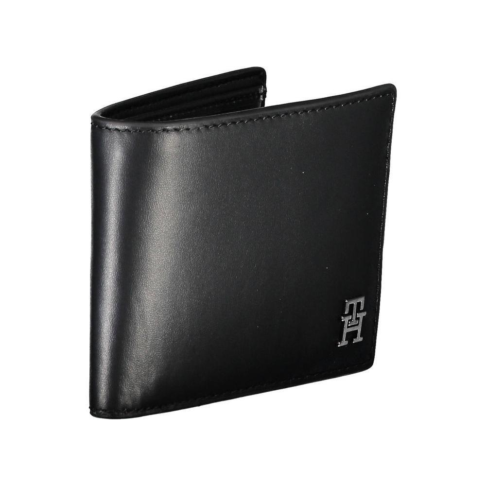 Tommy Hilfiger Black Leather Men Wallet TO-38112
