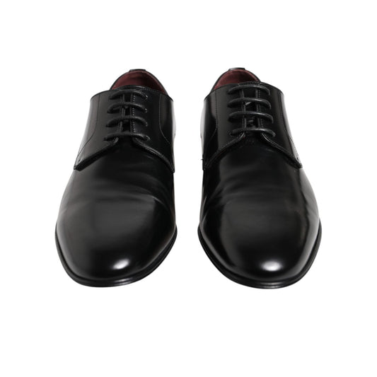 Dolce & Gabbana Black Leather Lace Up Derby Dress Formal Shoes