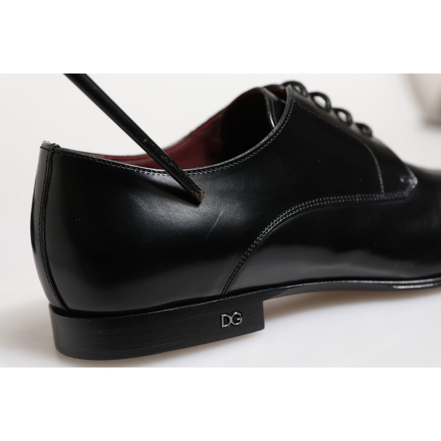 Dolce & Gabbana Black Leather Lace Up Derby Dress Formal Shoes