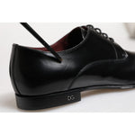 Dolce & Gabbana Black Leather Lace Up Derby Dress Formal Shoes