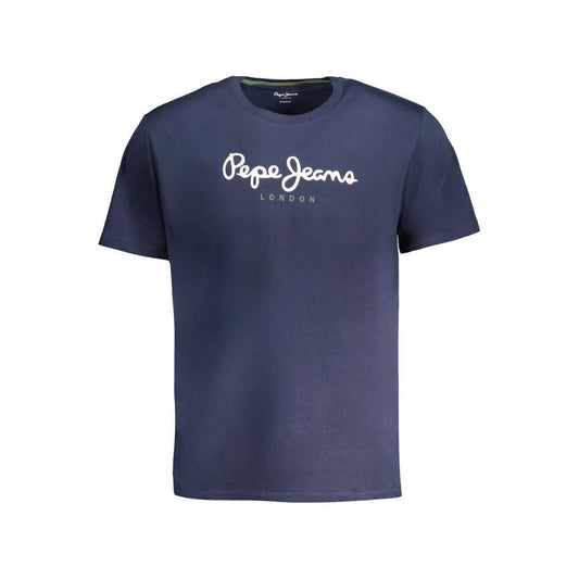 Pepe Jeans Blue Cotton T-Shirt PE-31364-XL