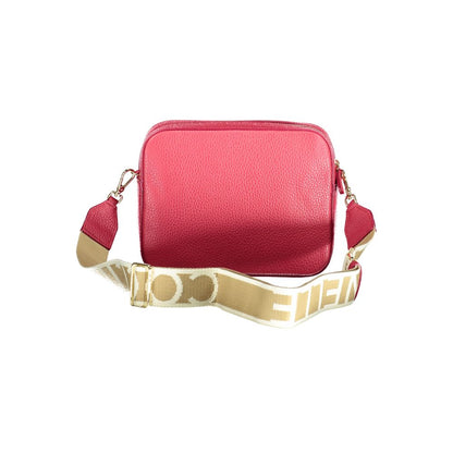 Coccinelle Red Leather Women Handbag with adjustable strap and chic design for versatile fashion.