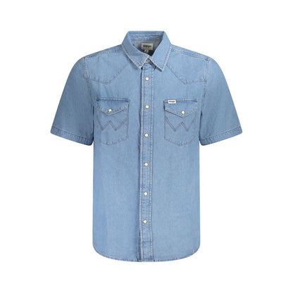 Wrangler Blue Cotton Shirt