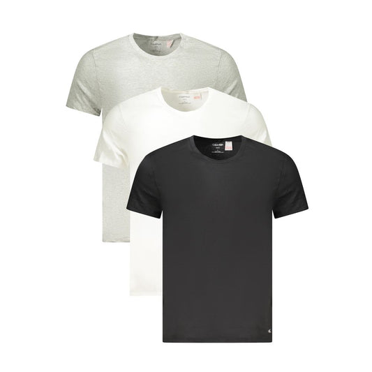 Calvin Klein Gray Cotton Men T-Shirt CA-36015-S