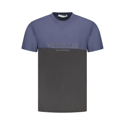 Trussardi Blue Cotton Men T-Shirt