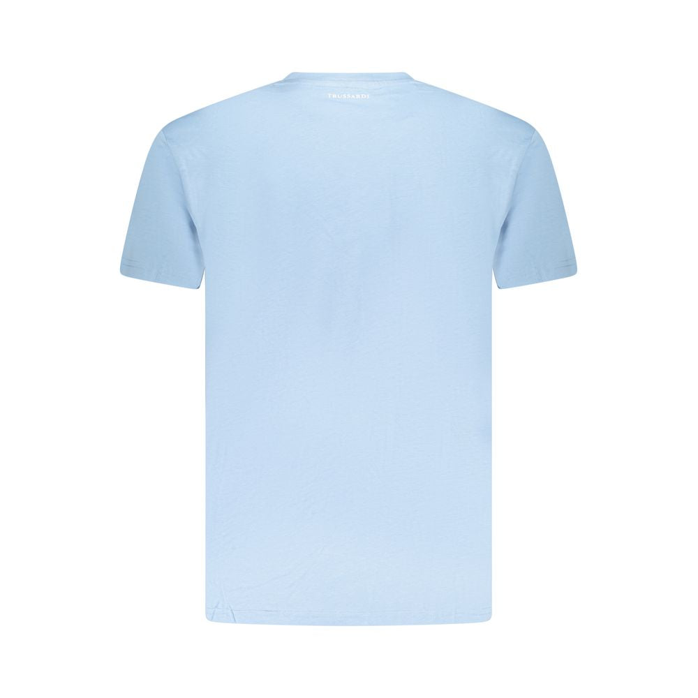 Trussardi Light Blue Cotton Men T-Shirt
