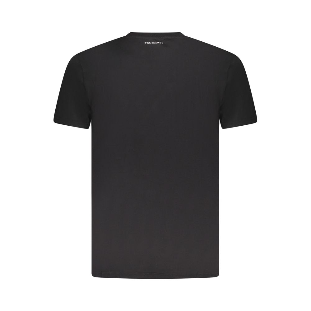 Trussardi Black Cotton Men T-Shirt TR-36627-XL