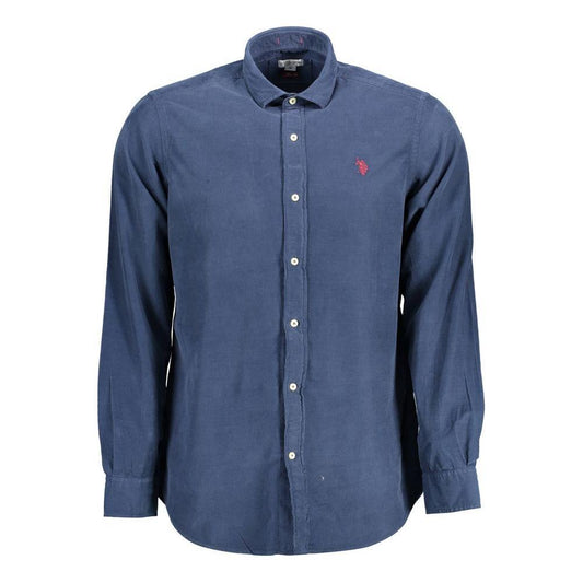 U.S. POLO ASSN. Blue Cotton Men Shirt US-37134-XL