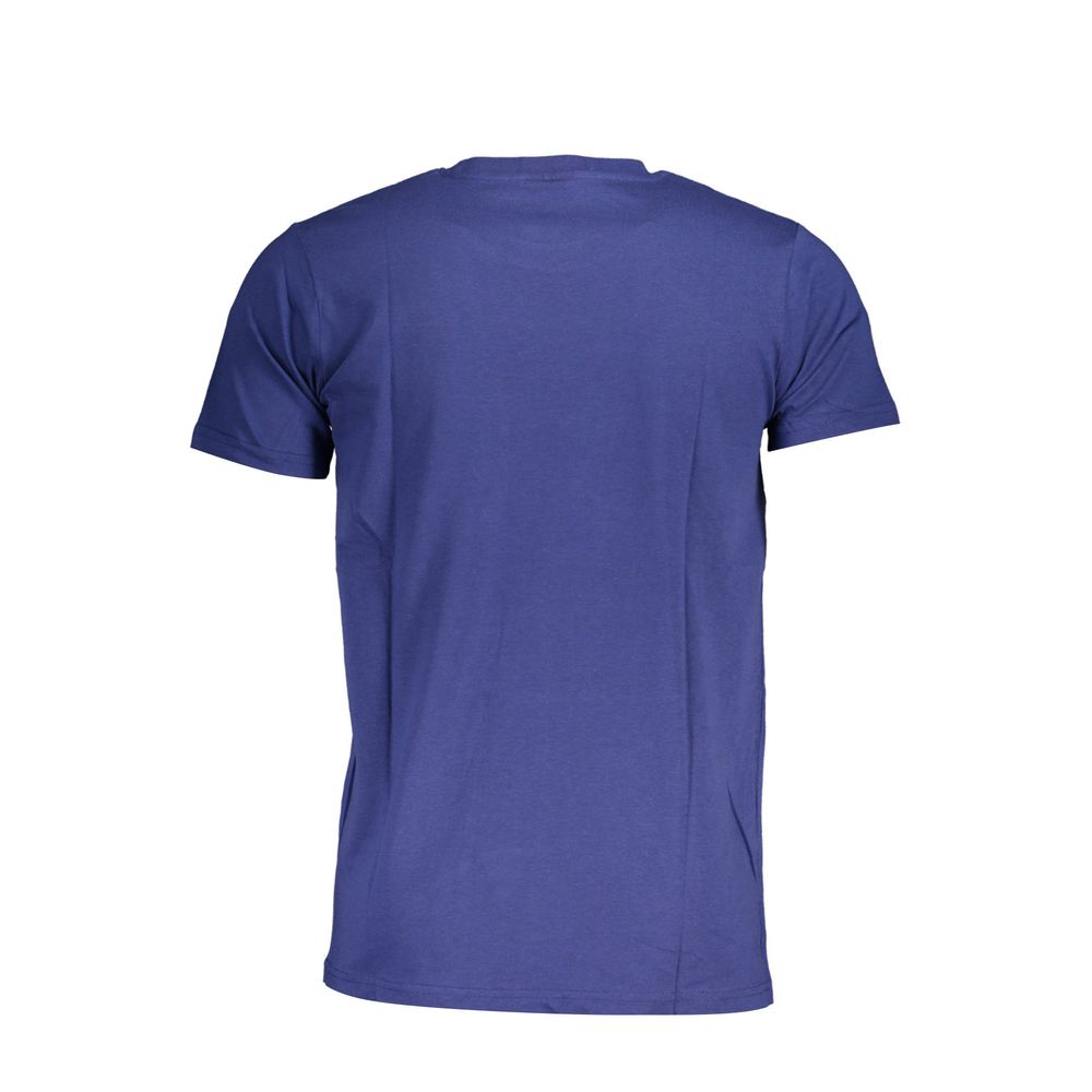 Back view of Norway 1963 Blue Cotton Men T-Shirt showcasing classic short-sleeve crew neck design.