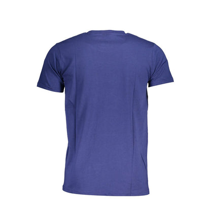 Back view of Norway 1963 Blue Cotton Men T-Shirt showcasing classic short-sleeve crew neck design.