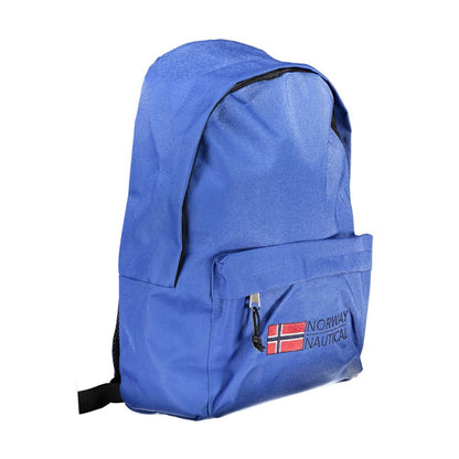 Norway 1963 Blue Polyester Men Backpack with embroidery and logo in side view