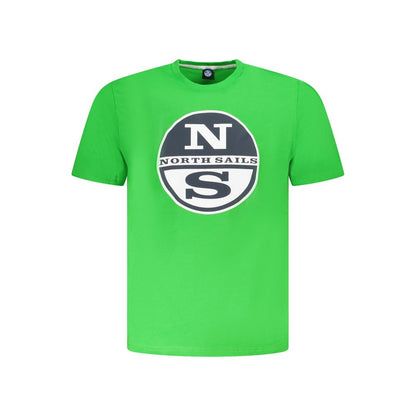 North Sails Green Cotton Men T-Shirt