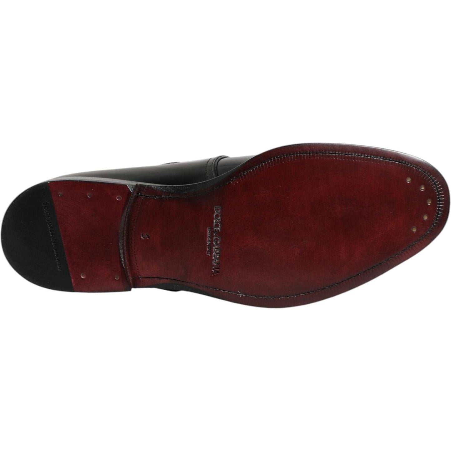 Dolce & Gabbana Black Leather Monk Strap Derby Formal Shoes MV7358-40