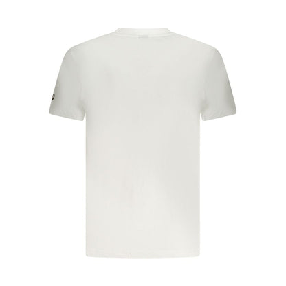 Back view of Armata Di Mare White Cotton Men T-Shirt with logo