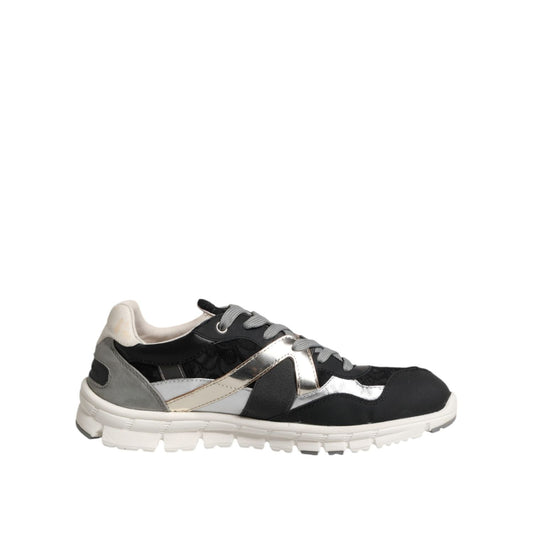 Dolce & Gabbana Multicolor Leather Suede Low Top Sneaker Shoes