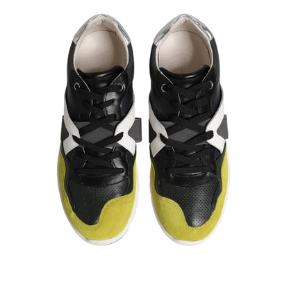 Dolce & Gabbana Multicolor Lace Up Low Top Men Sneakers Shoes