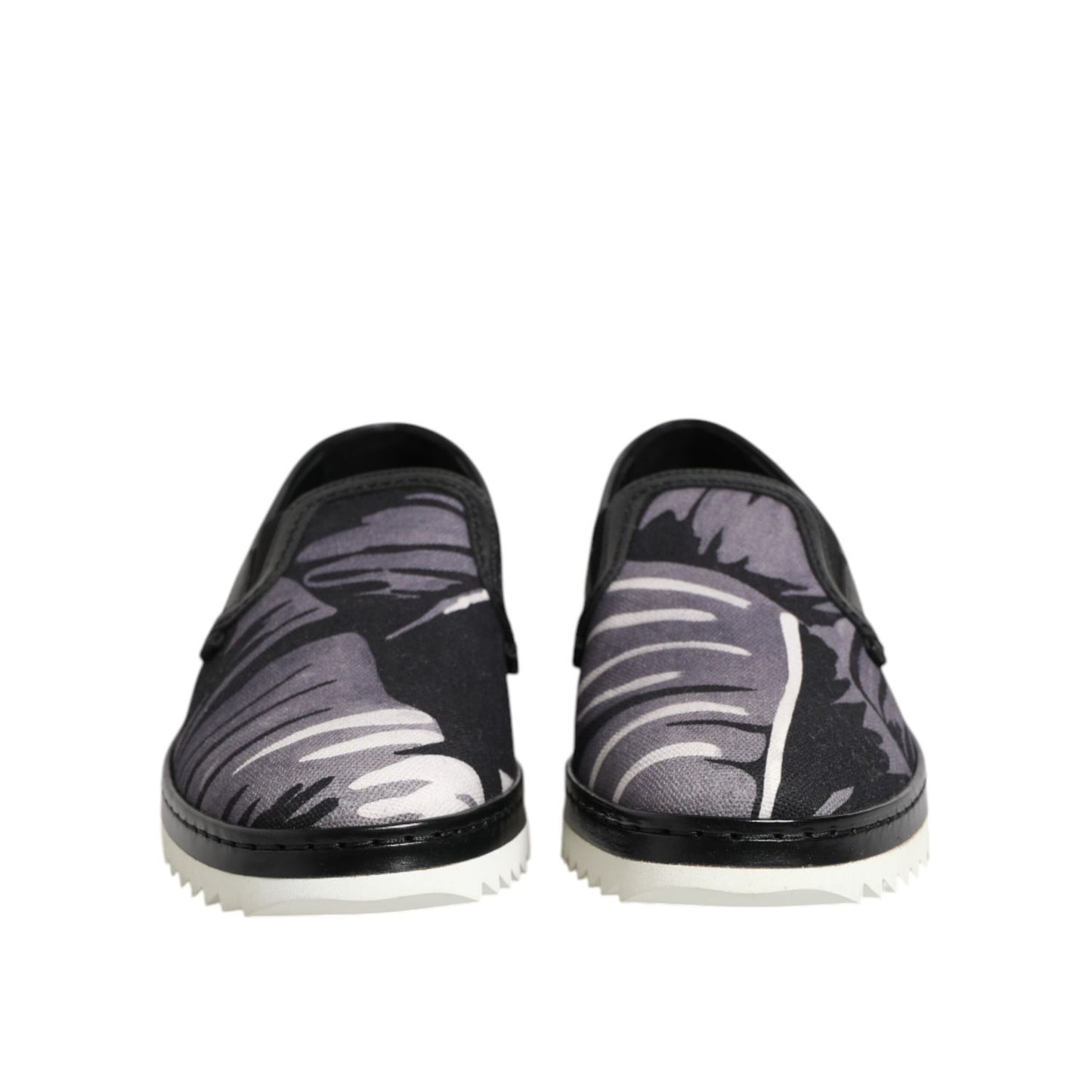 Dolce & Gabbana Black Tropical Slip On Men Sneakers Shoes