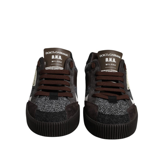 Dolce & Gabbana Multicolor Leather Low Top Sneakers Shoes