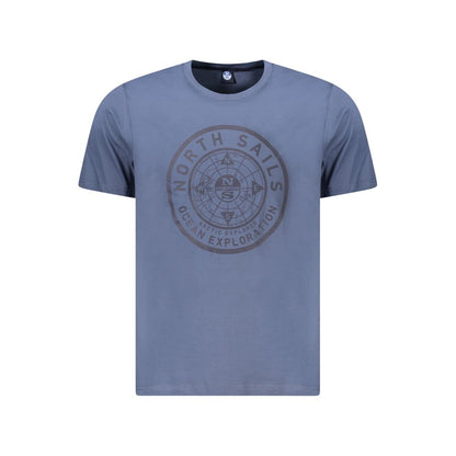 Alt Tag: North Sails Blue Cotton Men T-Shirt with iconic logo and bold print for casual chic style.