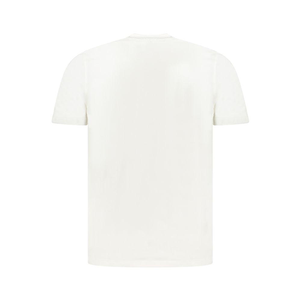 Back view of North Sails White Cotton Men T-Shirt showcasing simple and elegant design.