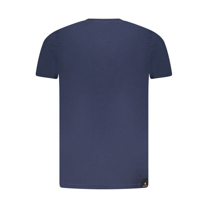 Accademia Militare Blue Cotton T-Shirt, short sleeve, crew neck with logo print.
