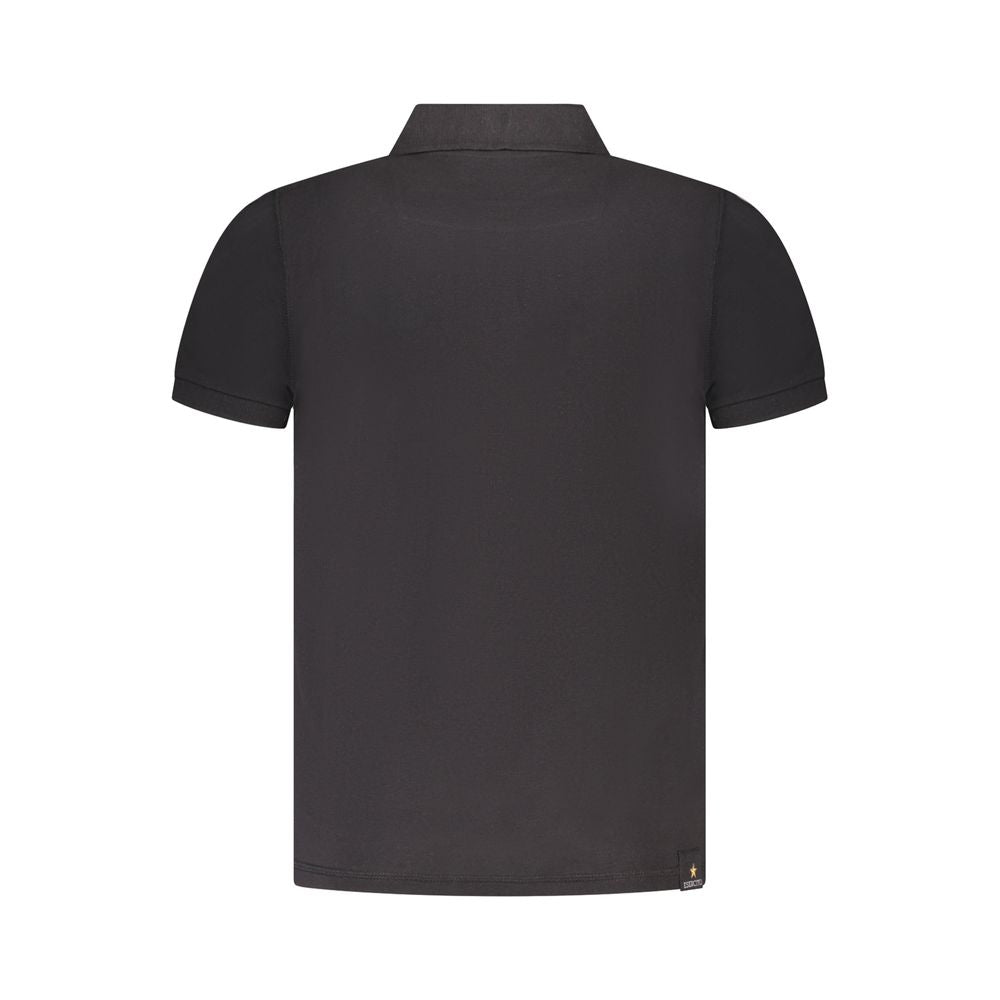 Accademia Militare Black Cotton Polo Shirt AC-36560-S