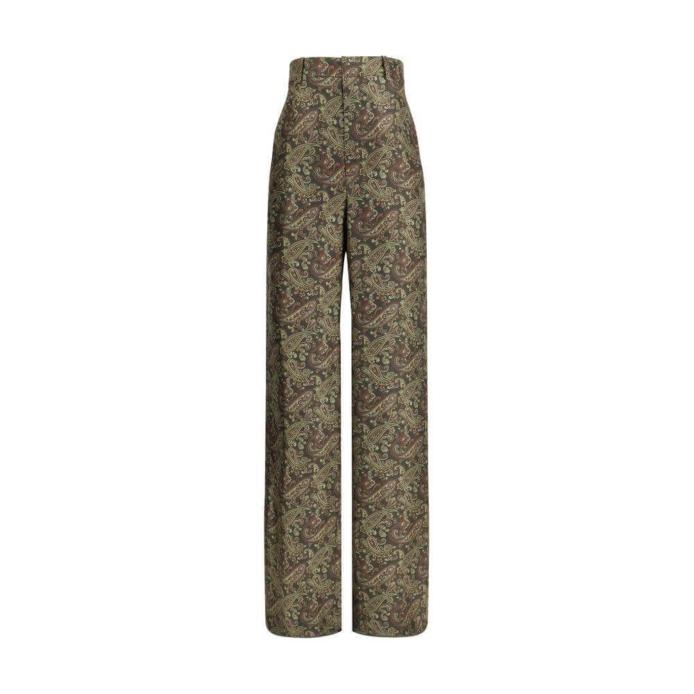 Saint Laurent Paisley patterned silk Pants SA-820232Y6K901355-IT40 | M