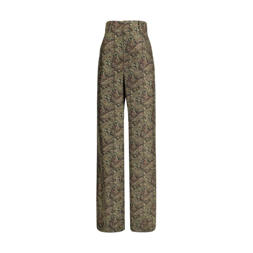 Saint Laurent Paisley patterned silk Pants SA-820232Y6K901355-IT40 | M