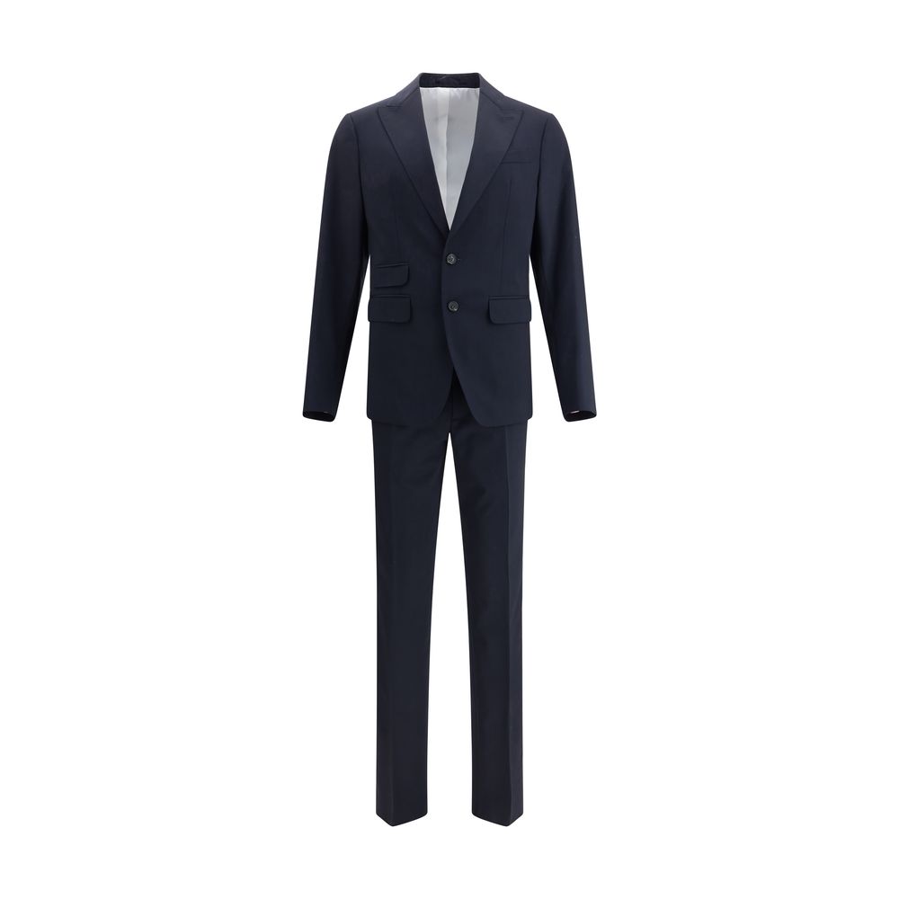 Dsquared² Black Fleece Wool Two-Piece Suit
