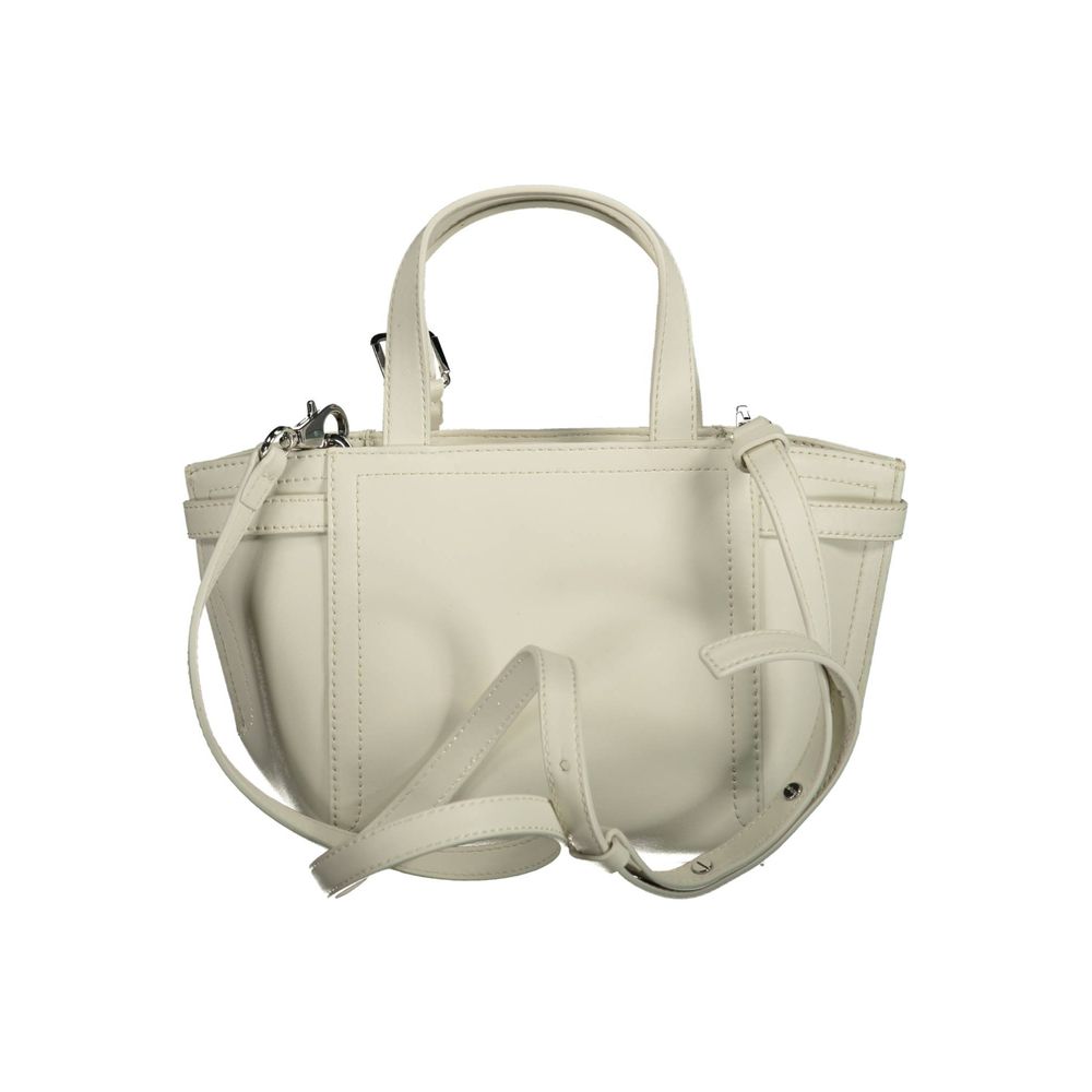 Front view with bag zipped and handles upright.