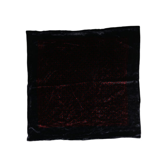 Dolce & Gabbana Black Red Viscose Square Men Foulard Scarf MS7201