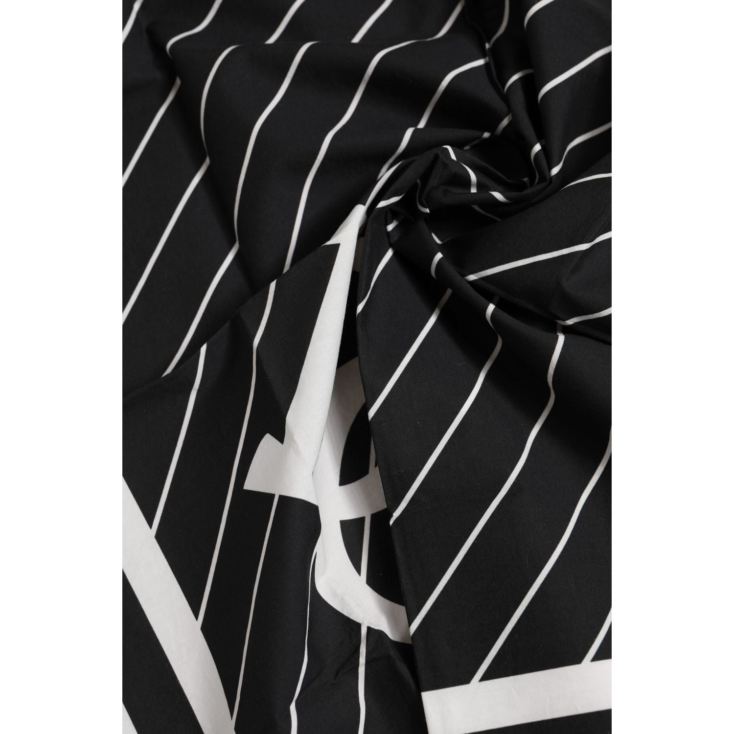 Dolce & Gabbana Black White DG Logo Square Men Foulard Scarf