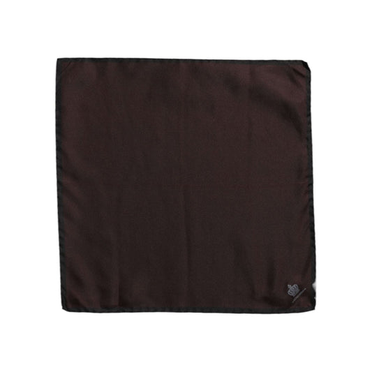 Dolce & Gabbana Brown DG Crown Silk Square Men Foulard Scarf MS7300