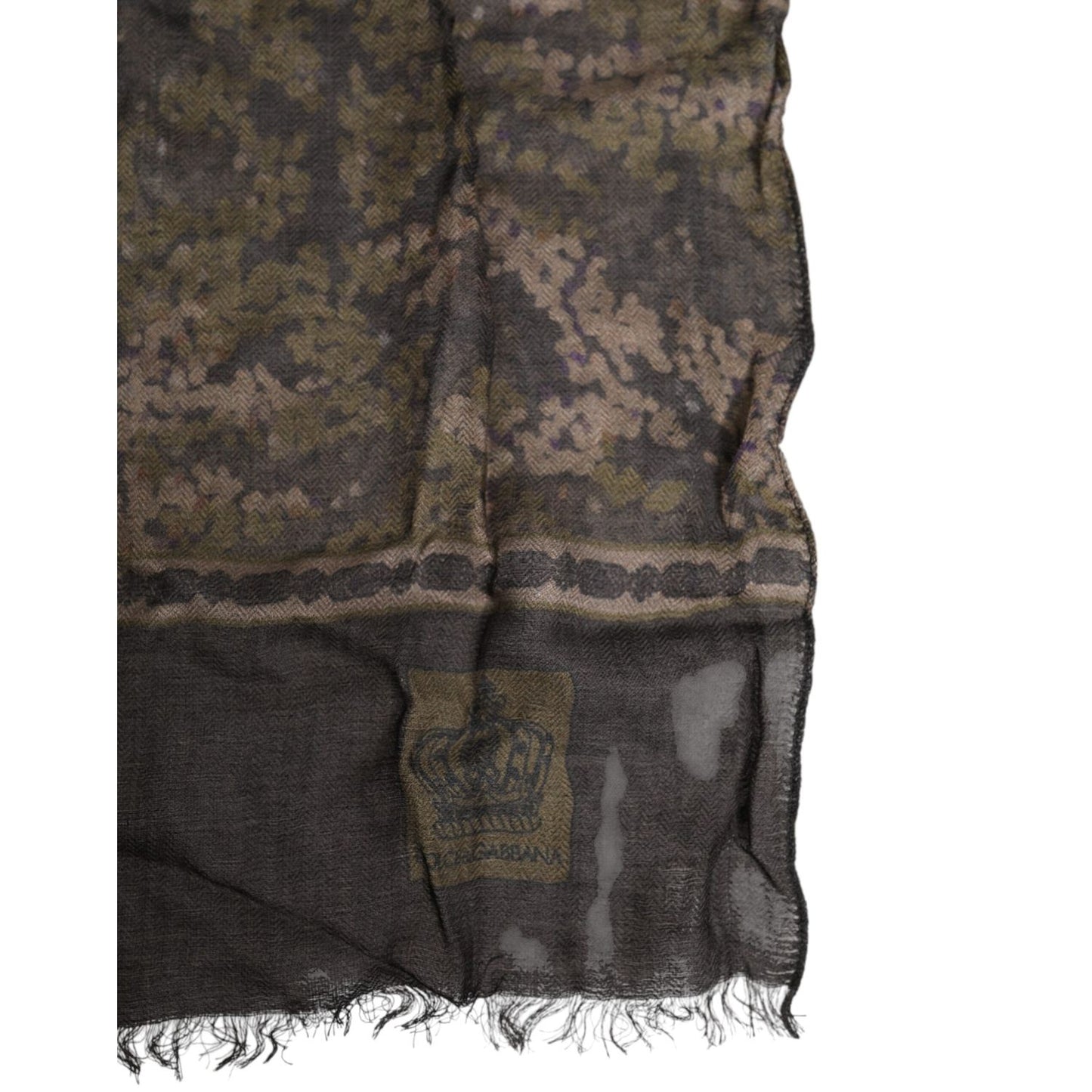 Dolce & Gabbana Camouflage Neck Warmer Wrap Foulard Scarf