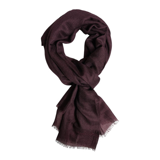 Dolce & Gabbana Maroon Cashmere Neck Warmer Wrap Shawl Scarf MS7391