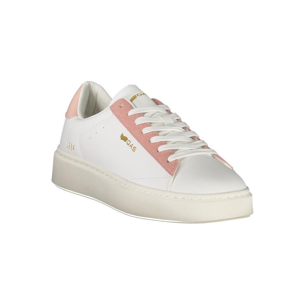 Gas White Polyester Women Sneaker