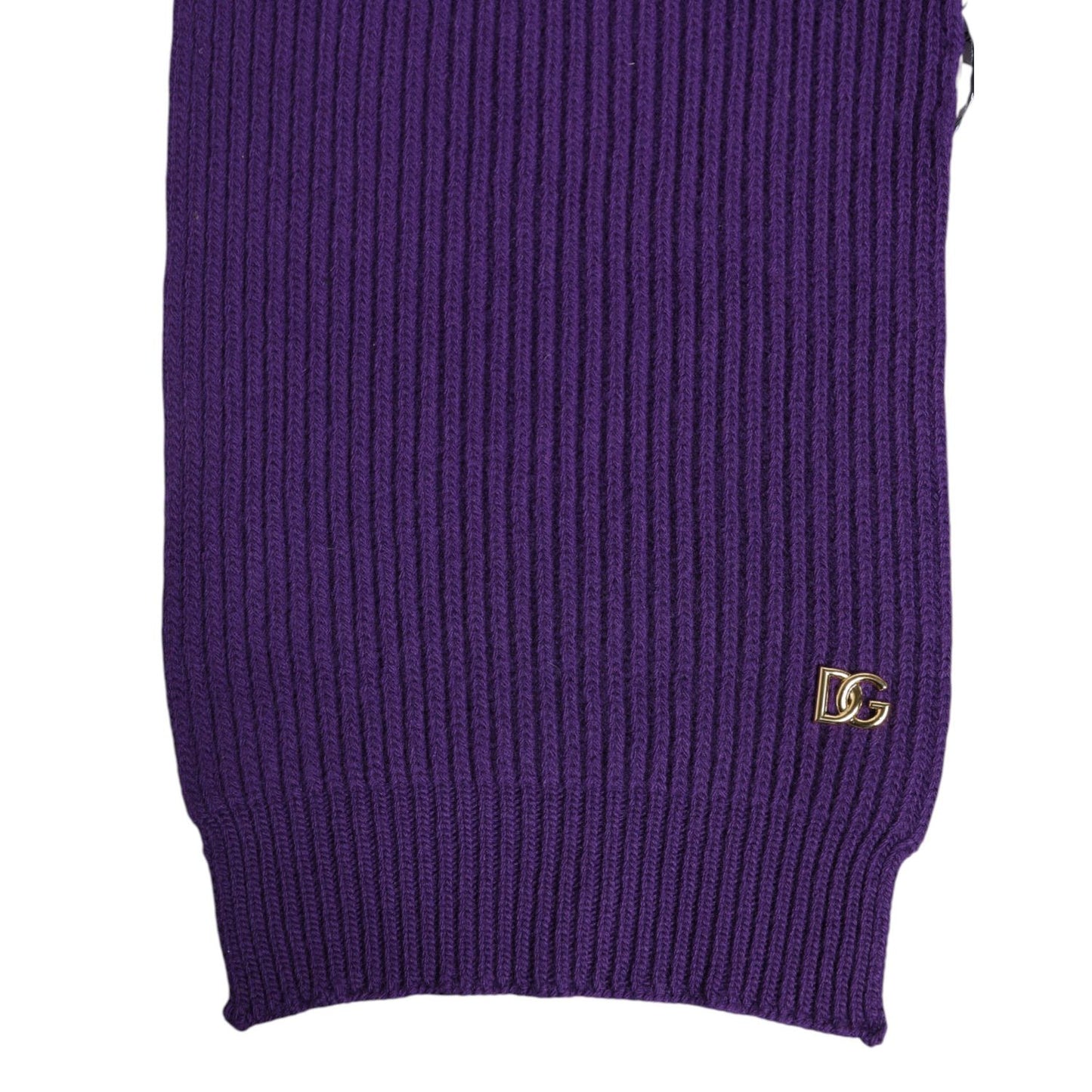 Dolce & Gabbana Purple DG Logo Neck Warmer Wrap Shawl Scarf