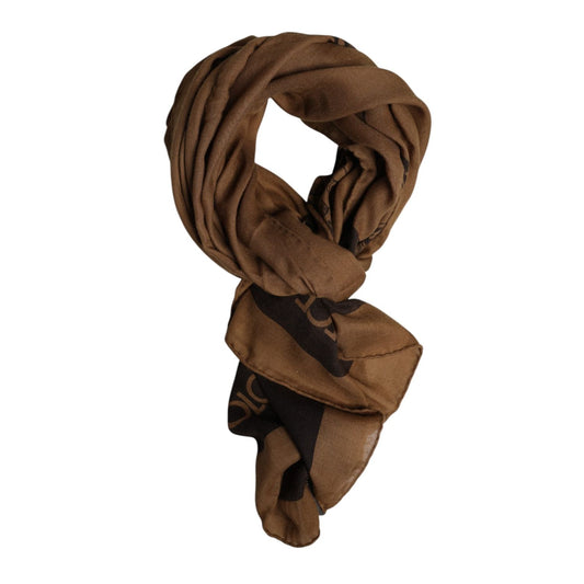 Dolce & Gabbana Brown DG Crown Neck Warmer Men Foulard Scarf MS7467