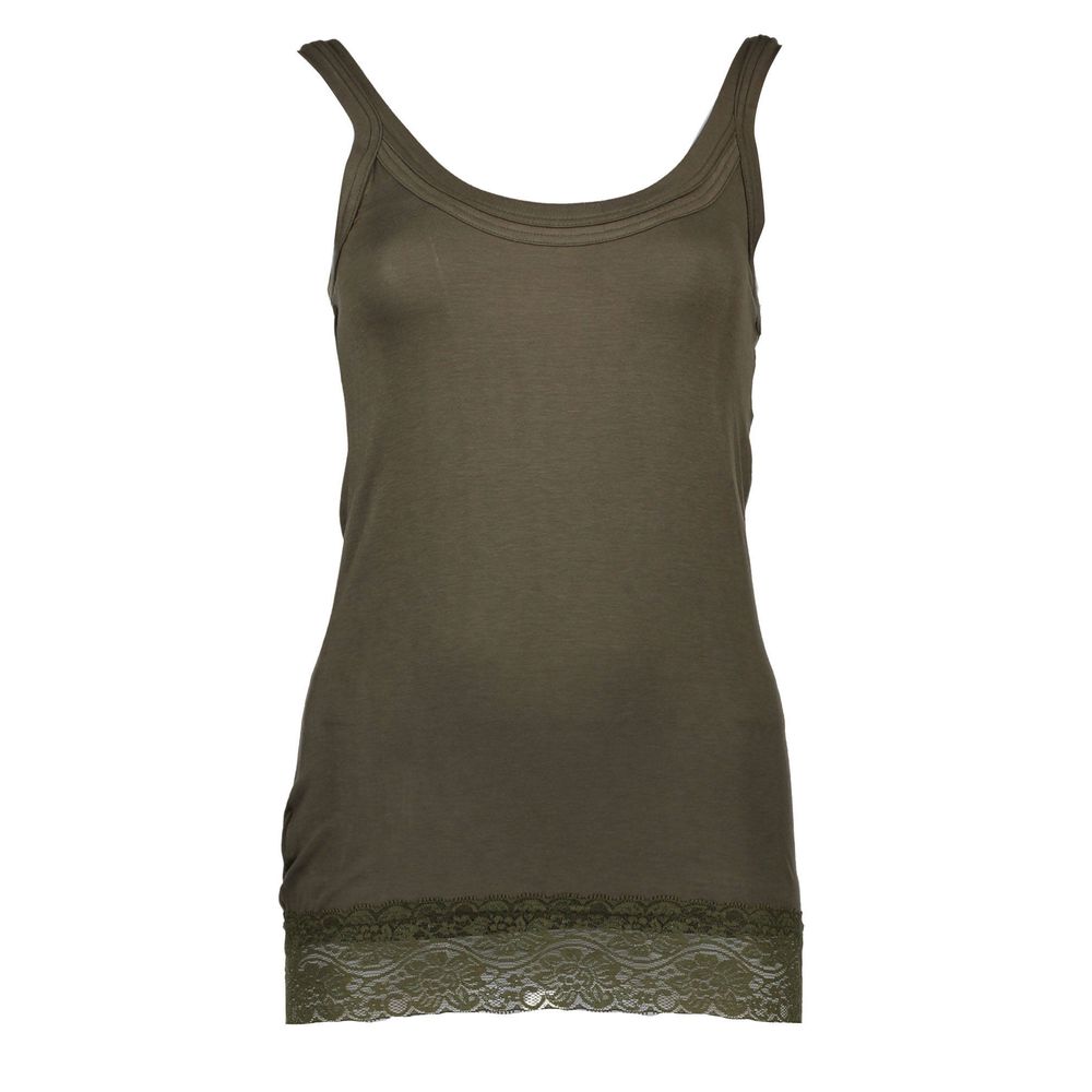 Silvian Heach Green Cotton Women Tank